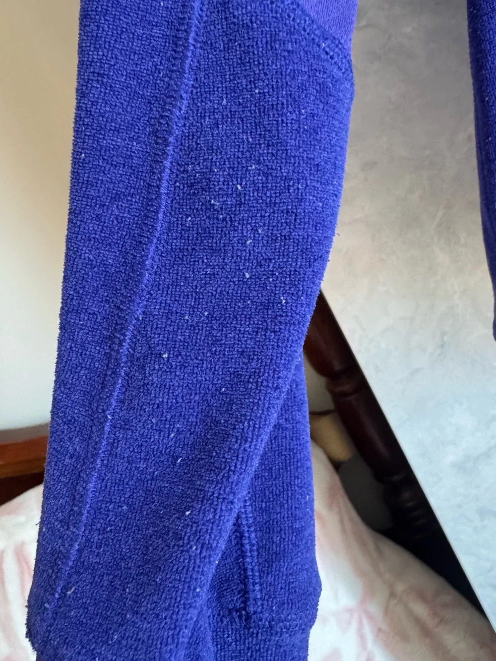 Lululemon Athletica Cobalt Blue Fleece & Nylon Full Zip Jacket Size 6